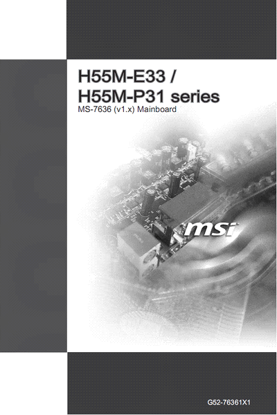 Msi H55m-p31  -  7