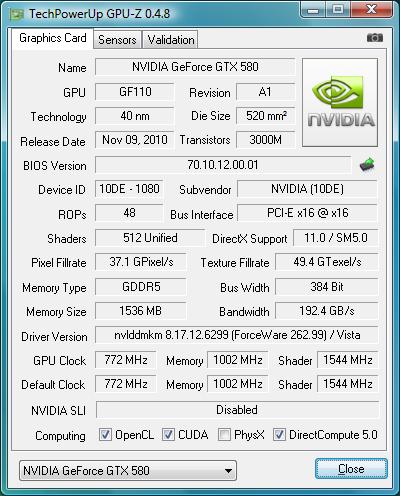 Nvidia Gtx 580 Amp 1536Mb