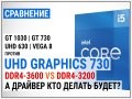 ЎЂІЅµЅµ Intel UHD Graphics 730 c DDR4-3200  DDR4-3600 їЂѕ‚І GT 1030, GT 730, UHD 630  Vega 8 І 16 іЂ… І 2021