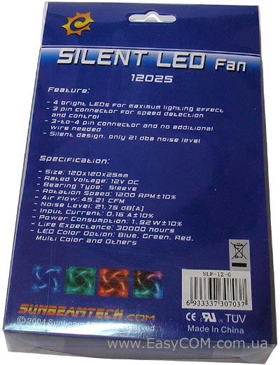 Sunbeamtech Silent LED Fan