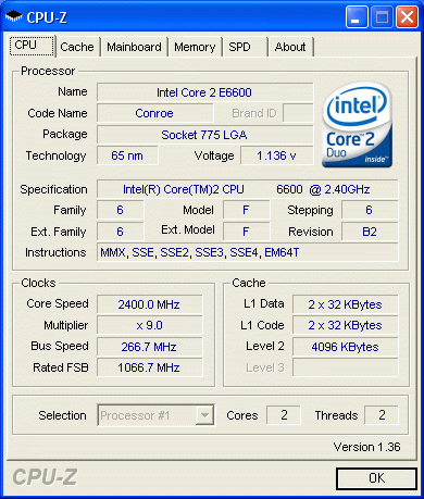 Core2 Duo E6600