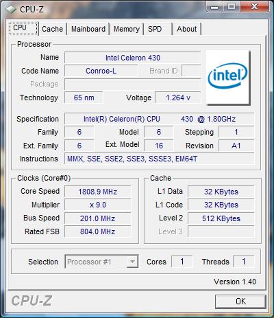 Intel Celeron CS 430