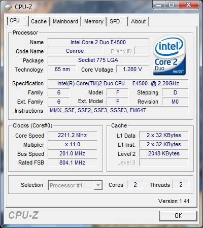 Intel Core 2 Duo E4500