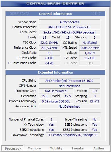 cbi AMD Athlon LE-1600