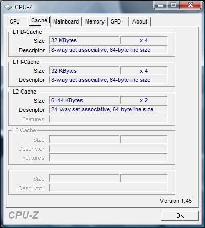 cpu-z Intel Core 2 Quad Q9450