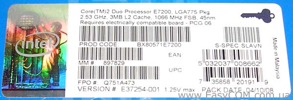 Intel Core 2 Duo E7200