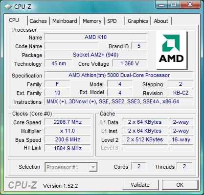 AMD Athlon X2 5000 45 GECID