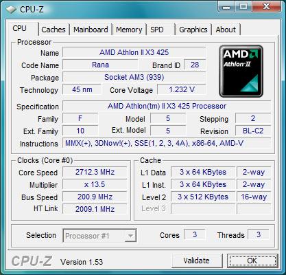 Обзор процессора amd athlon ii x3 425