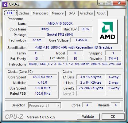AMD A10-5800K cpu-z oc