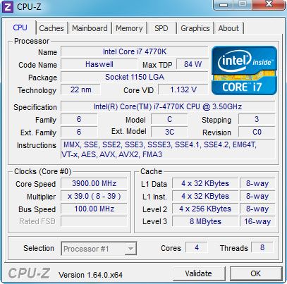 Intel Core i7-4770K