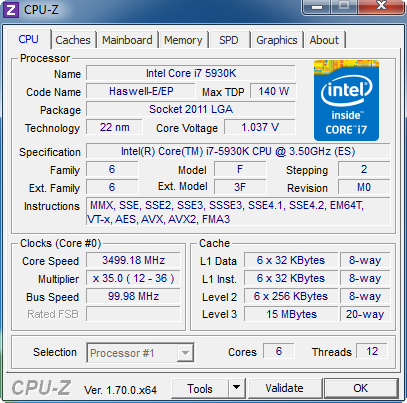 Intel Core i7-5930K