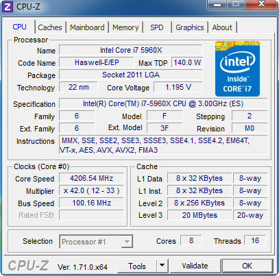 Intel Core i7-5960X Extreme Edition