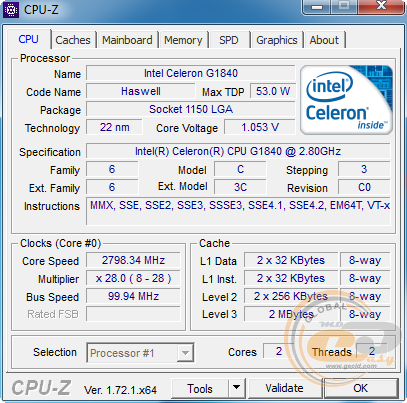 Сравнение процессоров intel celeron g1840