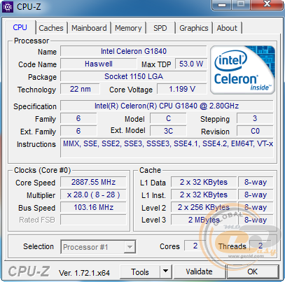 Intel Celeron G1840