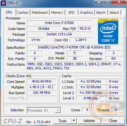 Сравнение процессоров i7 6700k