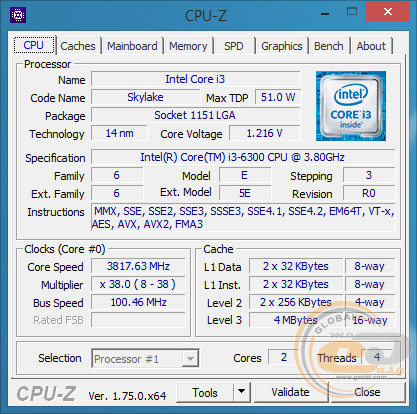 Intel Core i3-6300