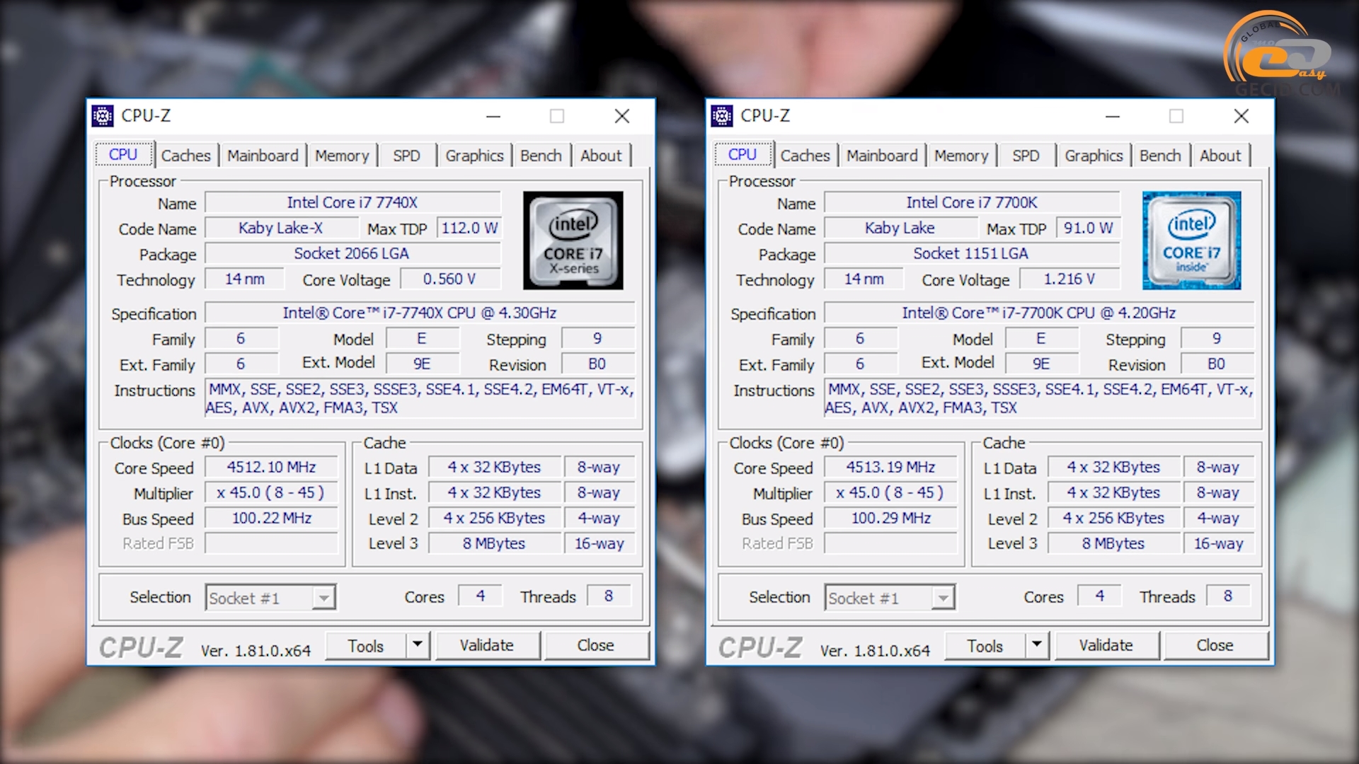 Обзор Intel Core i7-7740X и сравнение с Core i7-7700K в номинале и 