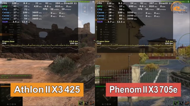 Athlon II X3 425 Phenom II X3 705e