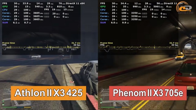 Athlon II X3 425 Phenom II X3 705e