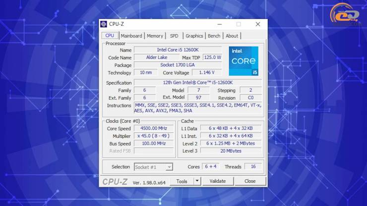 Intel Core i5-12600K