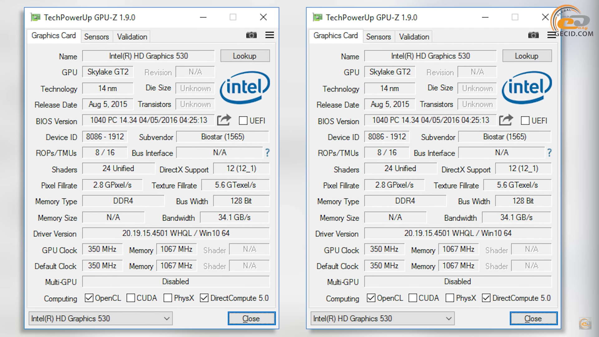 intel graphics 530 specs