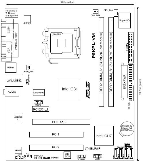 Asus p5b схема