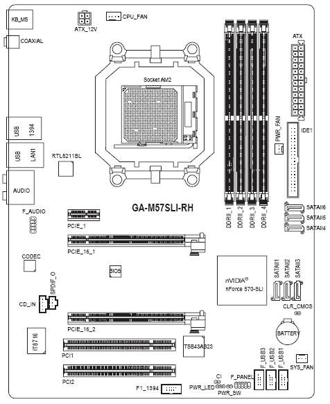 GIGABYTE GA-M57SLI-RH