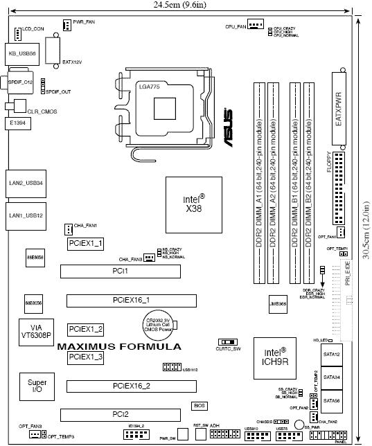 Схема материнской платы asus