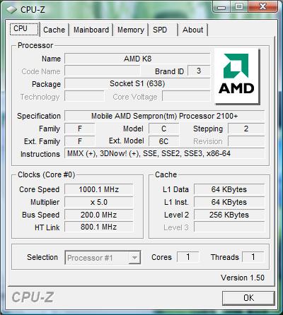 AMD Mobile Sempron 2100+