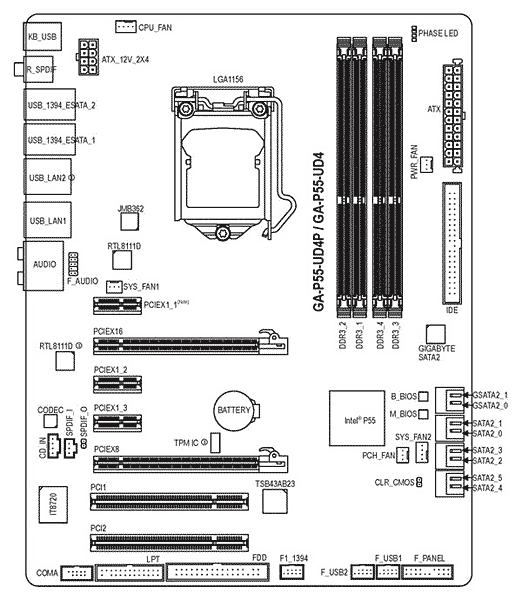 Ga h55 ud3h схема