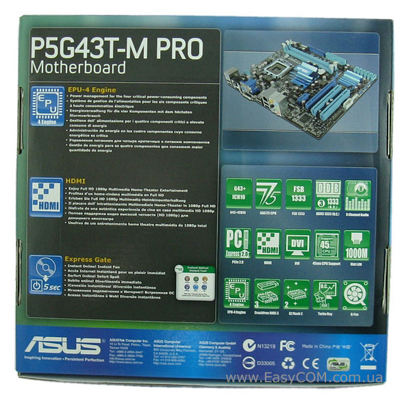 ASUS P5G43T-M PRO