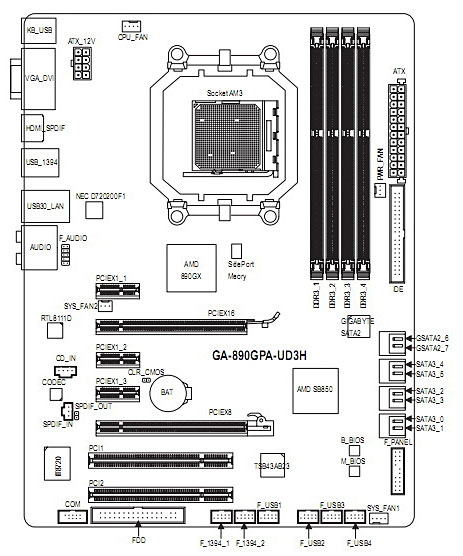 Схема gigabyte b450m h - 97 фото