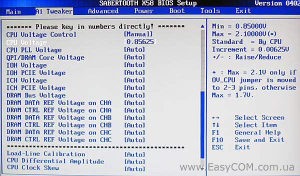 BIOS ASUS SABERTOOTH X58