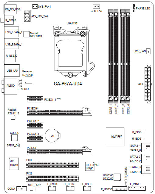 GIGABYTE GA-P67A-UD4