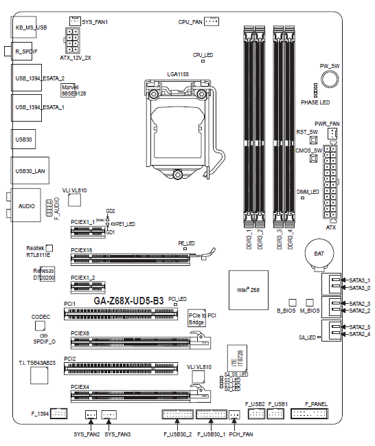 Gigabyte ga h81m s2pv схема