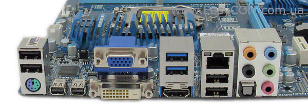 GIGABYTE GA-Z77MX-D3H TH ports