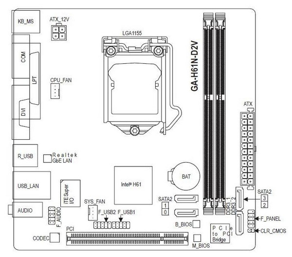 Схема материнской платы gigabyte