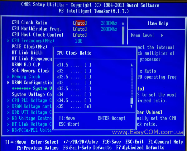 Bios mb intelligent tweaker m i t настройка