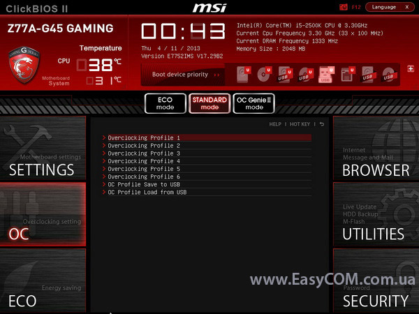 MSI Z77A-G45 GAMING