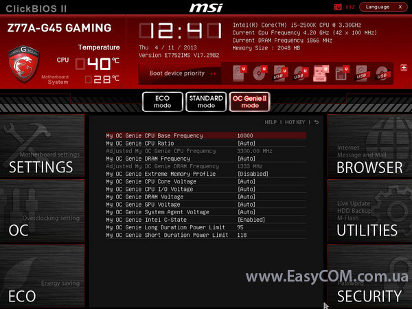 MSI Z77A-G45 GAMING