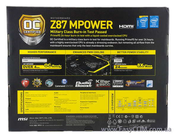 MSI Z87 MPOWER