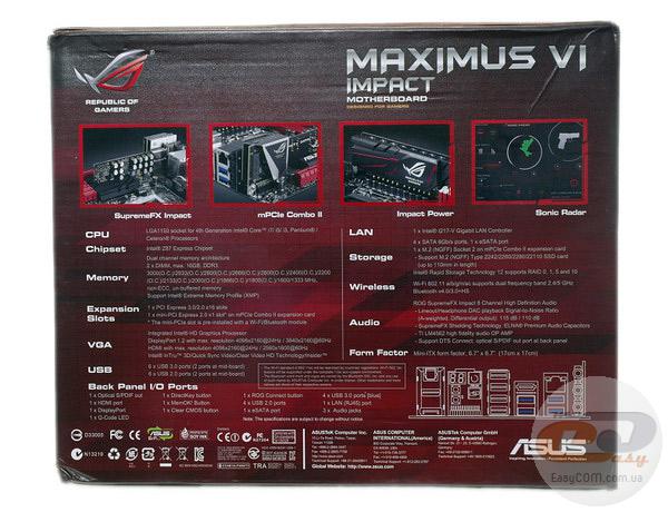 Asus maximus vi impact обзор