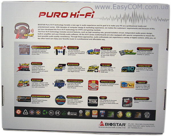 BIOSTAR Hi-Fi A85X box