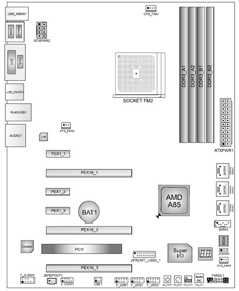 BIOSTAR Hi-Fi A85X schematics