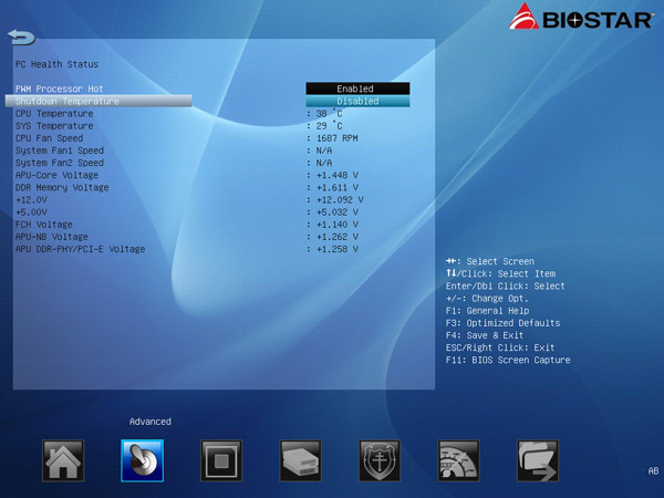 BIOSTAR Hi-Fi A85X UEFI BIOS