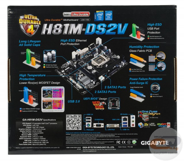 GIGABYTE GA-H81M-DS2V