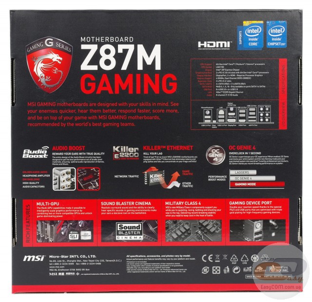 MSI Z87M GAMING