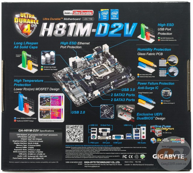 GIGABYTE GA-H81M-D2V