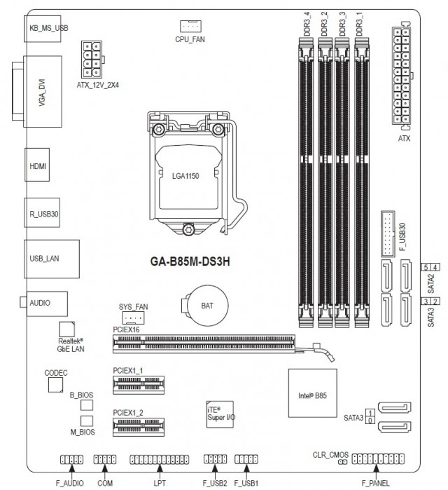 B85m g asus схема подключения