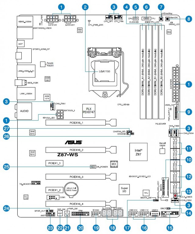 Asus z87 ws обзор